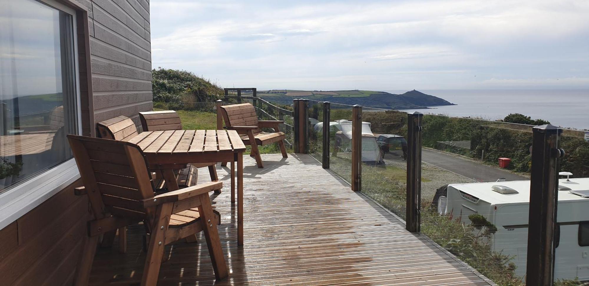 טורפוינט Sunset Sea View Chalet With Hot Tub מראה חיצוני תמונה